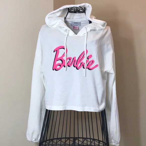 Barbie Cropped Long Sleeve Hoodie - Picture 2 of 8